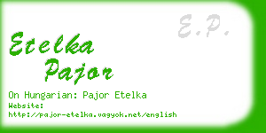 etelka pajor business card